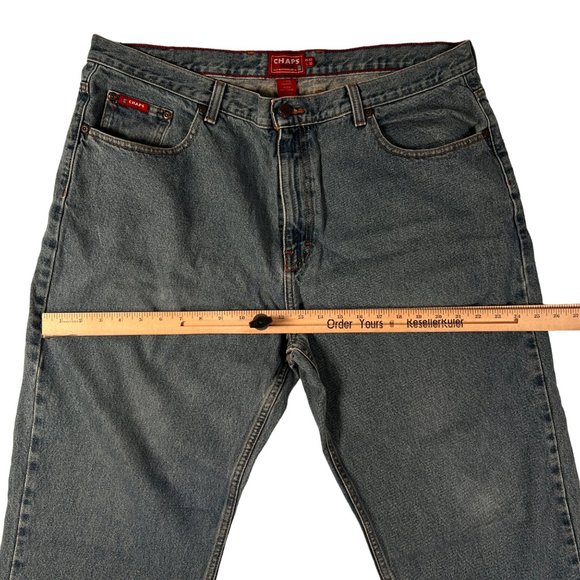 CHAPS Jeans Men's 5-Pocket Regular Fit Straight Leg Cotton Denim Blue 40/32 - Picture 6 of 14